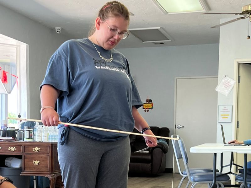 Client at Golden Villa Adult Day Services in Ponca City Enjoying Activities